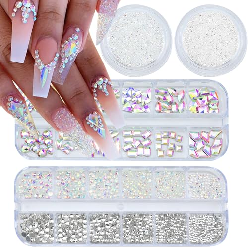 Nail Art Rhinestones Charms AB Crystals for Women Nail Design - color: Colorful-05