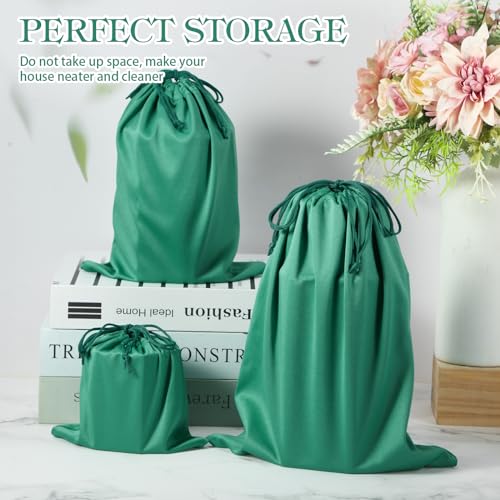 20 Pcs Satin Game Storage Bags for Women Men, S,M,L, Green - color: Green, size: S,M,L