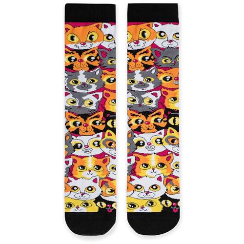 Lavley Women's Funny Socks Cute Novelty Gift for Women & Teens - color: One Cat Shy of Crazy