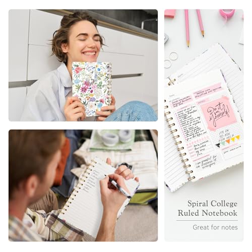 Lined Spiral Journal Notebook for Work A5, 160 Pages, Flower - color: Flower