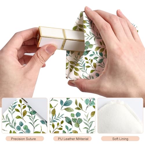 2Pcs PU Leather Small Squeeze Coin Purse Pouch Mini coin Bag Unique And Cute Wallet Cosmetic Bags Change Bag For Women Girls Men （Green Leaf - color: Green Leaf
