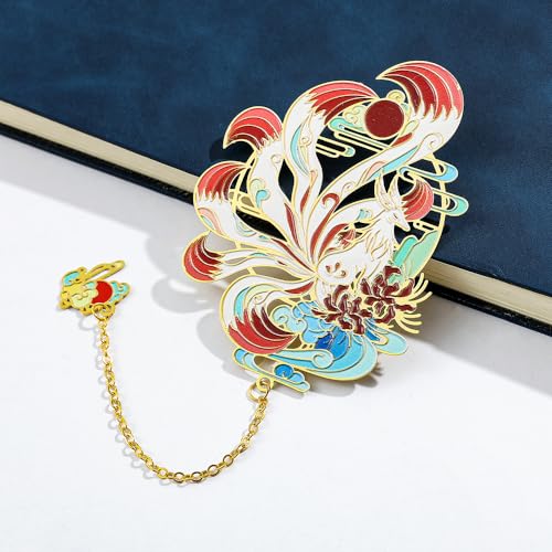 Shan Hai Jing Divine Beasts Bookmark Phoenix Dragon Koi Deer Good Luck Gift - color: Style 5 Gift Boxed