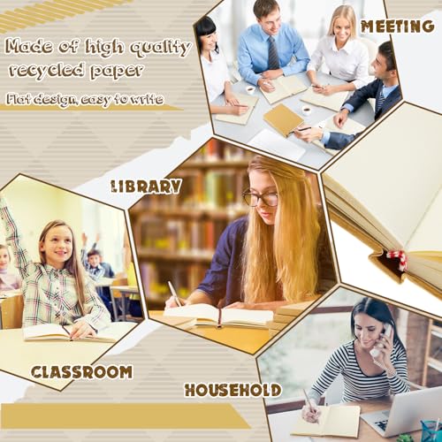 Henoyso 12 Pcs A5 Blank Notebook Journal Hardcover Sketchbook, 8.3 x 5.7 in - color: Brown, size: 8.3x5.7 Inch