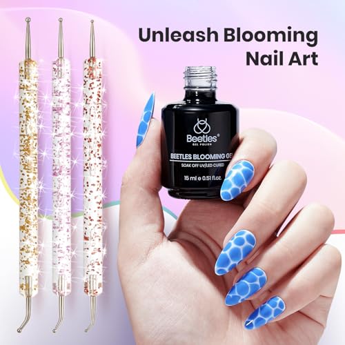 Beetles Nail Art Brushes 31pcs Blooming Gel Nail Polish Clear UV LED Kit - color: B-Multicolor-31