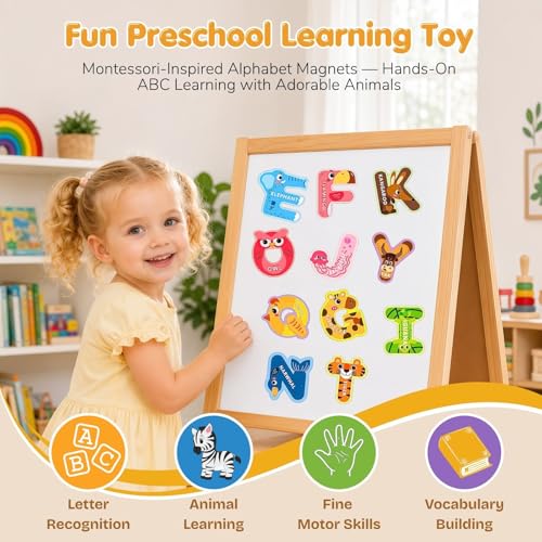 Alphabet Magnets ABC Magnets for Fridge Kids Magnetic Alphabet Letters