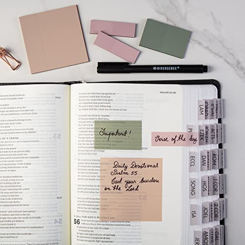 DiverseBee Transparent Sticky Notes Set with Quick Dry Pen (Pastel) - color: Pastel