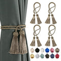 BEL AVENIR 4 Pack Handmade Rope Tassel Curtain Tiebacks - color: Flaxen, size: 4 Pack