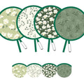 Spring Green Folding Fan – Floral Handheld Cooling Fan, Lightweight Foldable Travel Fan for Beach, Festival, Summer (Green) - style: Spring Green Floral