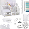 Scindaly Office Desk Accessories 12-Piece & Desk Organizers and Accessories - color: White
