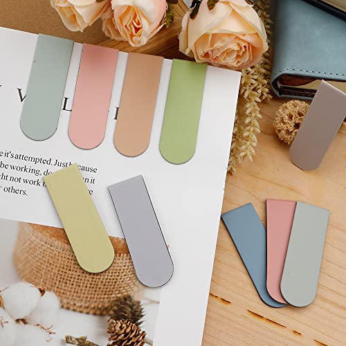 Magnetic Bookmarks, 15PCS Magnetic Cute Bookmark for Teacher, Women, Men & Kids - Solid Colorful Light Bookmarks (Pack of 15) - color: Solid Color Style 1, size: 15PCS
