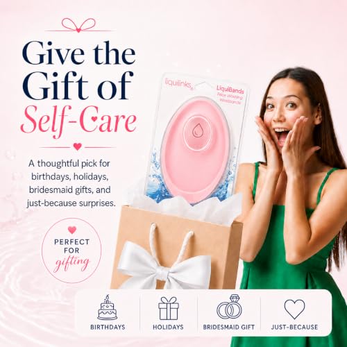 LiquiBands Face Washing Wristbands - Original Drip Catch Cuffs (Pink, S/M) - color: Blush Pink, size: S/M