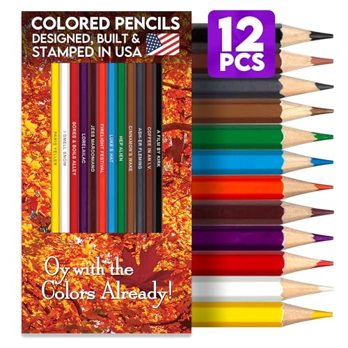 Cozy Corners Colored Pencils, 12 Soft Core Art Set - style: Gilmore Girls