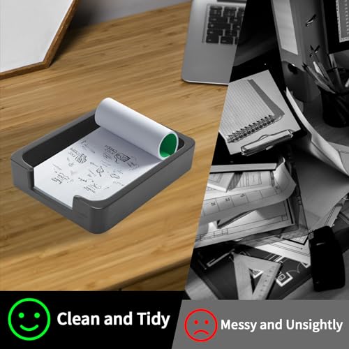 1PCS 4x6 Memo Holder For Desk Paper Holder Black Wooden Memo Organizer For Desk Paper Tray Index Card Holder Fits 4 x 6 Index Card Cardstock Pads Note for Office School