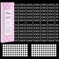 Finea 144pcs Gel Nail Polish Color Display Swatch Dots Clear with Stickers