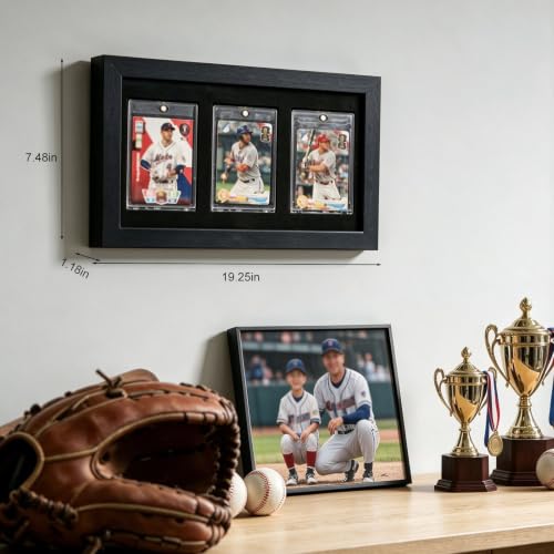 Sports Anime Game Card wall Trading Display Case Holds 3Card - 3P - size: 3-Card-3Pack-Trade