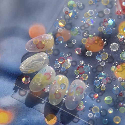 5D Embossed Under The Sea Stickers for Nail Art, Jelly Fish Style - style: to4847