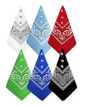 Bycc Bynn Large Soft Cotton Bandanas Pack for Men & Women 22 x 22 inches - color: 4