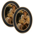 eletecpro 4x6 Oval Picture Frame with Real Glass Cover, Black, 2-Pack - color: Black, size: 4x6 Inches