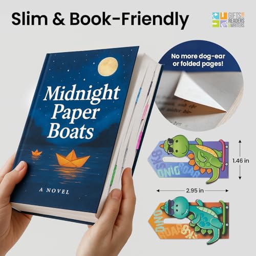 Thinking Gifts Magnetic Linemarker Bookmark for Easy Tracking - Dinosaur - color: Dino