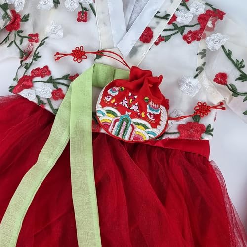 Seoulful Vintage Korean Embroidered Bokjumeoni - Traditional Lucky Pouch - Hanbok Fortune New Year & Chuseok Gift Bag (Yellow) - color: Yellow