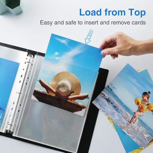 Sooez 30 Pack 8x10 Photo Sleeves for 3 Ring Binder, Hold 60 Pictures - size: 8x10" 1-Pocket
