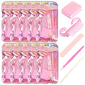 SUTOKAKA 10 Sets Disposable Manicure Prep Kit for Travel Home Portable Basics 5 in 1 Nail Salon Pedicure Kit Professional Nail Tools Supplies - size: 10 MIX2