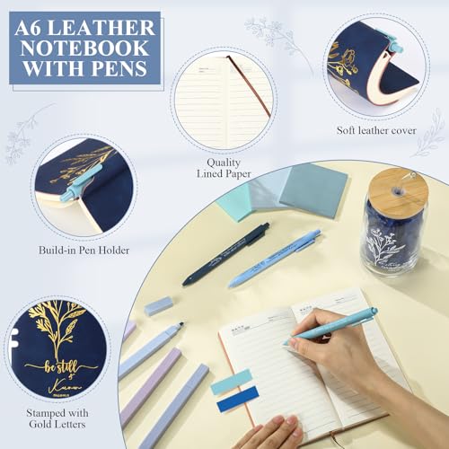 29 Pcs Bible Study Kit, 16 oz Cup Notebook Bag Boho, Blue - color: Blue, style: Boho