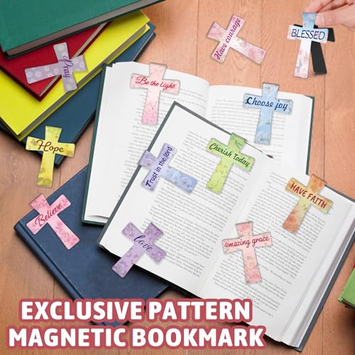 Magnetic Bookmarks, Tumwisk 24PCS Magnetic Bible Cross Bookmarks - color: Cross