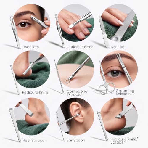 Utopia Care Manicure Set Professional Nail Clippers Kit - color: Green, size: Pack of 16