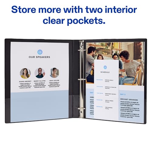 Avery Mini 3 Ring Binder, 1" Round Rings, 1 White Binder - size: 1"