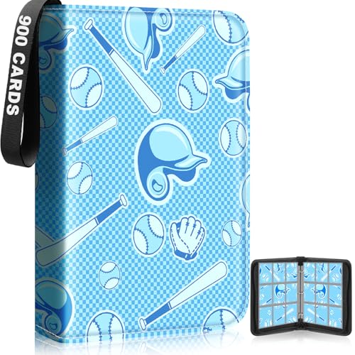 9-Pocket Trading Card Binder, 900-Card Capacity, 3-Ring, Light Blue - color: Light Blue, size: Large