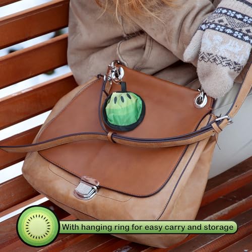 Quacc 3 PCS Round Foldable Hand Fans, Fruit Style Handheld Folding Fan