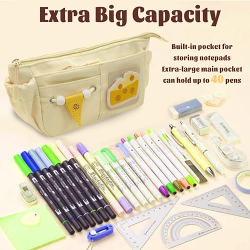 Pencil Case Box,Large Pencil Pouch Cute,Pencilcase,Pencil Bags with Zipper