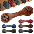MOTEERLLU Personalized Magnetic Leather Bookmark,Initial,Brown-K - style: Brown-K