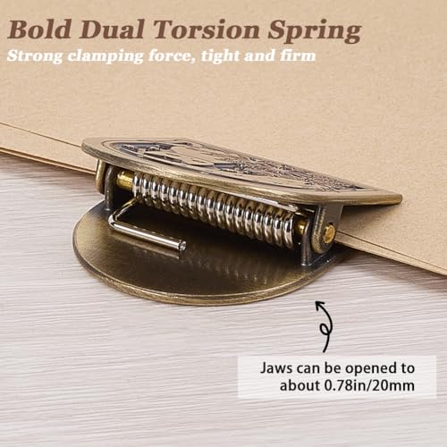 CRASPIRE Planet Star Journal Metal Clip Vintage Travelers Notebook Book Bill Binder Clips Holder Alloy Antique Bronze Decorative Travelers for TN Travelers Art Reading Decoration Accessories - style: Planet Star