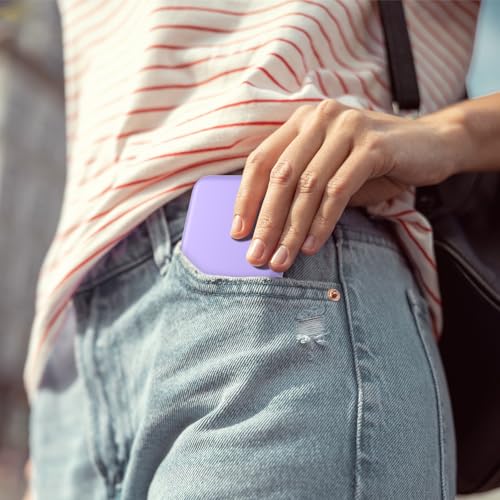Kintion Pocket Mirror, 1X/3X Magnification LED Compact Mirror (Purple) - color: Purple