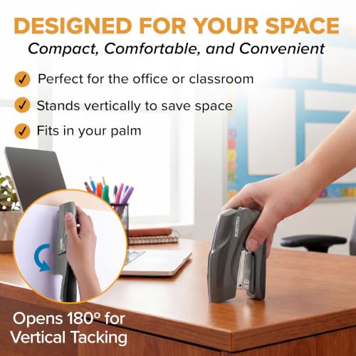 Bostitch Heavy Duty Stapler, 40 Sheet Capacity, No Jam, Grey - color: Grey, size: Pack of 1