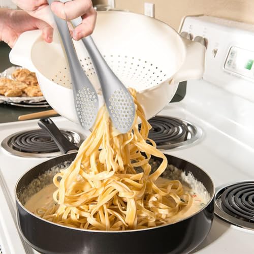 4 PCS Serving Tongs Silver Tongs 9 Inch Serving Utensils Stainless Steel Serving Tongs for Salad Buffet Appetizer Dessert Tong for Food Parties, IAX-4S1-56 - color: Silver, size: 9 Inch