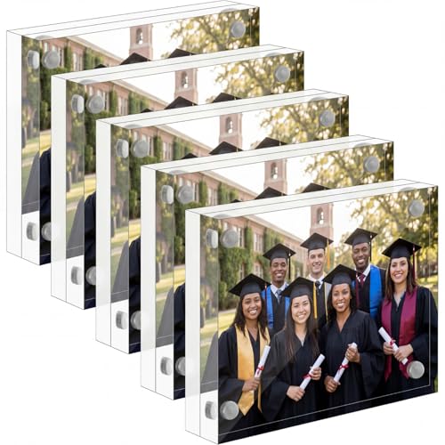 Wesiti 5 Mini Acrylic Photo Frames Double Sided for Desktop, 2" X 3" - size: 2" X 3"