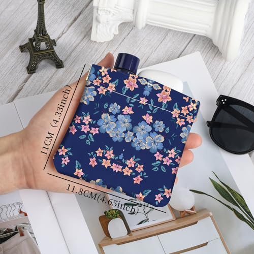 2Pcs PU Leather Small Squeeze Coin Purse Pouch Mini coin Bag Unique And Cute Wallet Cosmetic Bags Change Bag For Women Girls Men （Blue and white flowers - color: Blue and white flowers