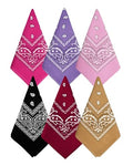 Bycc Bynn Large Soft Cotton Bandanas Pack for Men & Women 22 x 22 inches - color: S- 6 Pack-2