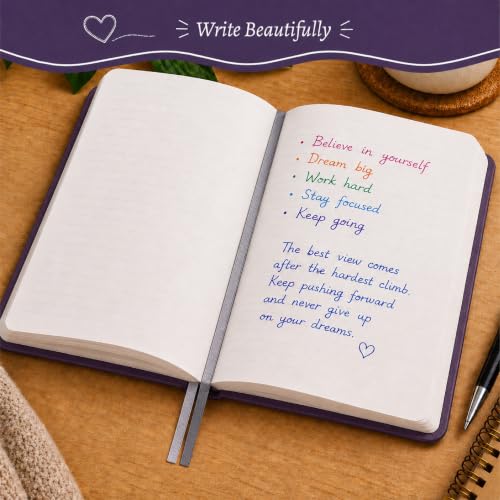 Eccolo Cool Jazz Hardbound Writing Journal, 192-Page Lined Paper, Lay-Flat - color: Navy Blue, size: Large - (7.25-x-9.6 Inches)