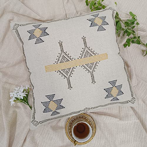 Trade Star 100% Cotton Couch Cushion Case Sabra Kilim Pillow Cover Authentic Decorative Sofa Pillow Cover for Premium Quality Handmade Case Home Decor 18x18 Inches - color: Pattern 1