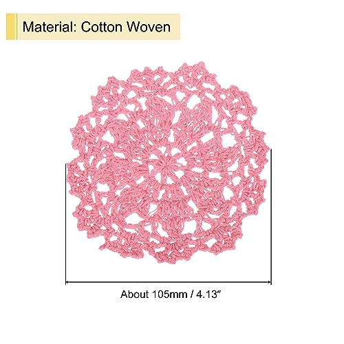 uxcell Fabric Coasters, 8pcs 4" with Floral Pattern Pink - color: Pink