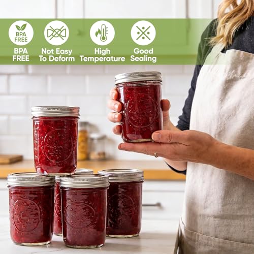 48 Pcs Regular Mouth Mason Canning Jar Lids(70mm) - size: 70# Lid 48P