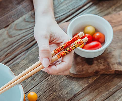 Disney Mickey Mouse Wild Wok Ceramic Dinnerware Set | Includes 20-Ounce Ramen Noodle Bowl and Wooden Chopsticks - color: Mickey Mouse Wild Wok
