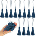 BEL AVENIR 45 pcs Mini Bookmark Tassels 3.75inch Silky Key Tassel-Navy - color: Navy