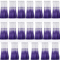 100 Pcs Purple Mini Tassels 13cm/5 Inch with Loops for Bookmarks, Jewelry Making, DIY Projects - color: Purple