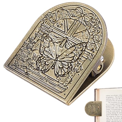 CRASPIRE Travelers Notebook Clip Metal Book Bill Binder Clips Holder Alloy Antique Bronze Vintage Butterfly Decorative Travelers for TN Travelers Art Journaling Reading Decoration Accessories - style: Butterfly