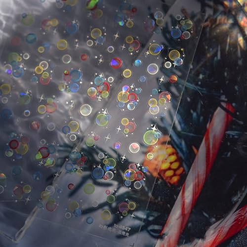 5D Embossed Under The Sea Stickers for Nail Art, Jelly Fish Style - style: to4847
